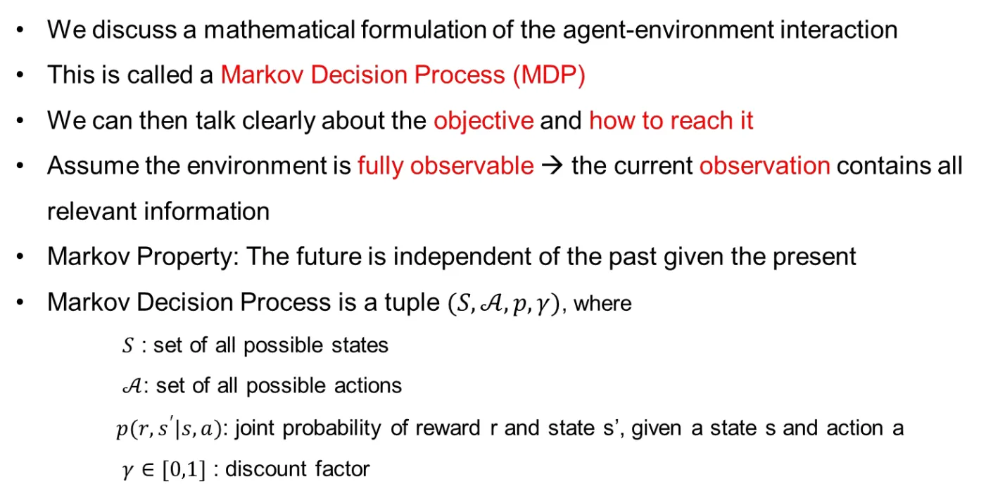 Formalizing RL interface sebagai Markov Decision Process